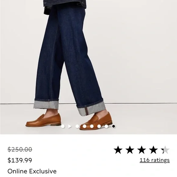 NWT Banana Republic NAVARRE PENNY LOAFER Cognac Leather Loafers Women Size 7 - Picture 6 of 14